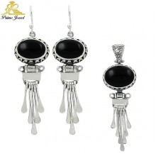 Gümüş Tarz Set (Doğal Taşlı)